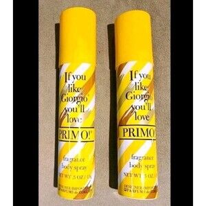 Designer Imposter Like Giorgio Primo Fragrance Body Spray 2 Cans 0.5 oz New